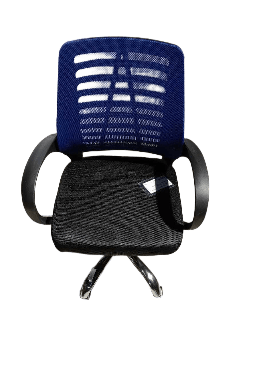 Office Visitor Mesh Chair Fabric Blue Back+ Black Seat 101x59x58 2cl=
