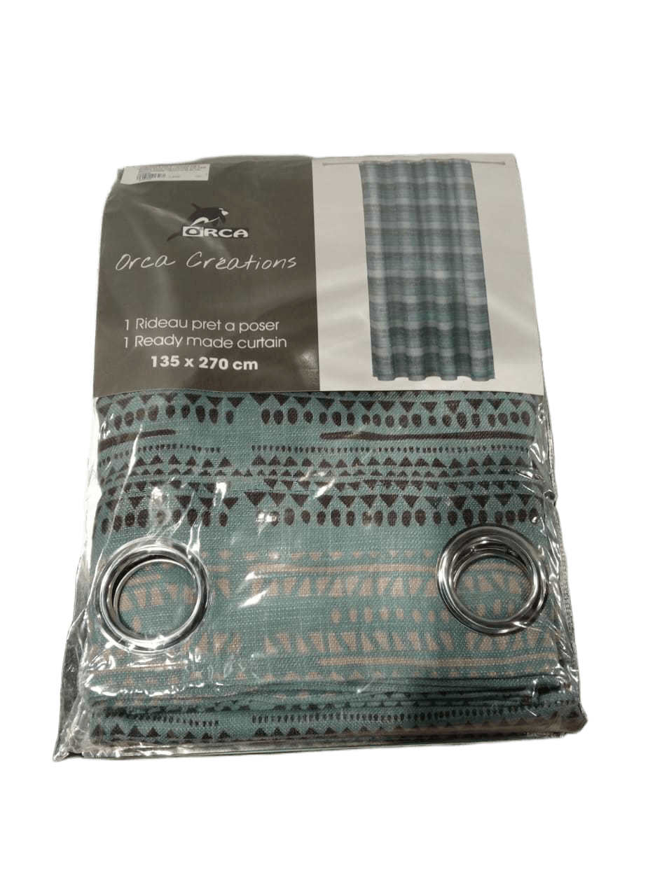 Curtain Eagle 140x270 Cm 8 Rings 100% Polyester 170 Gsm