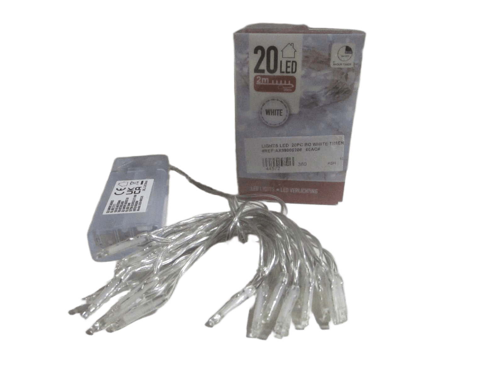 Lights Led 20pc Bo White Timer