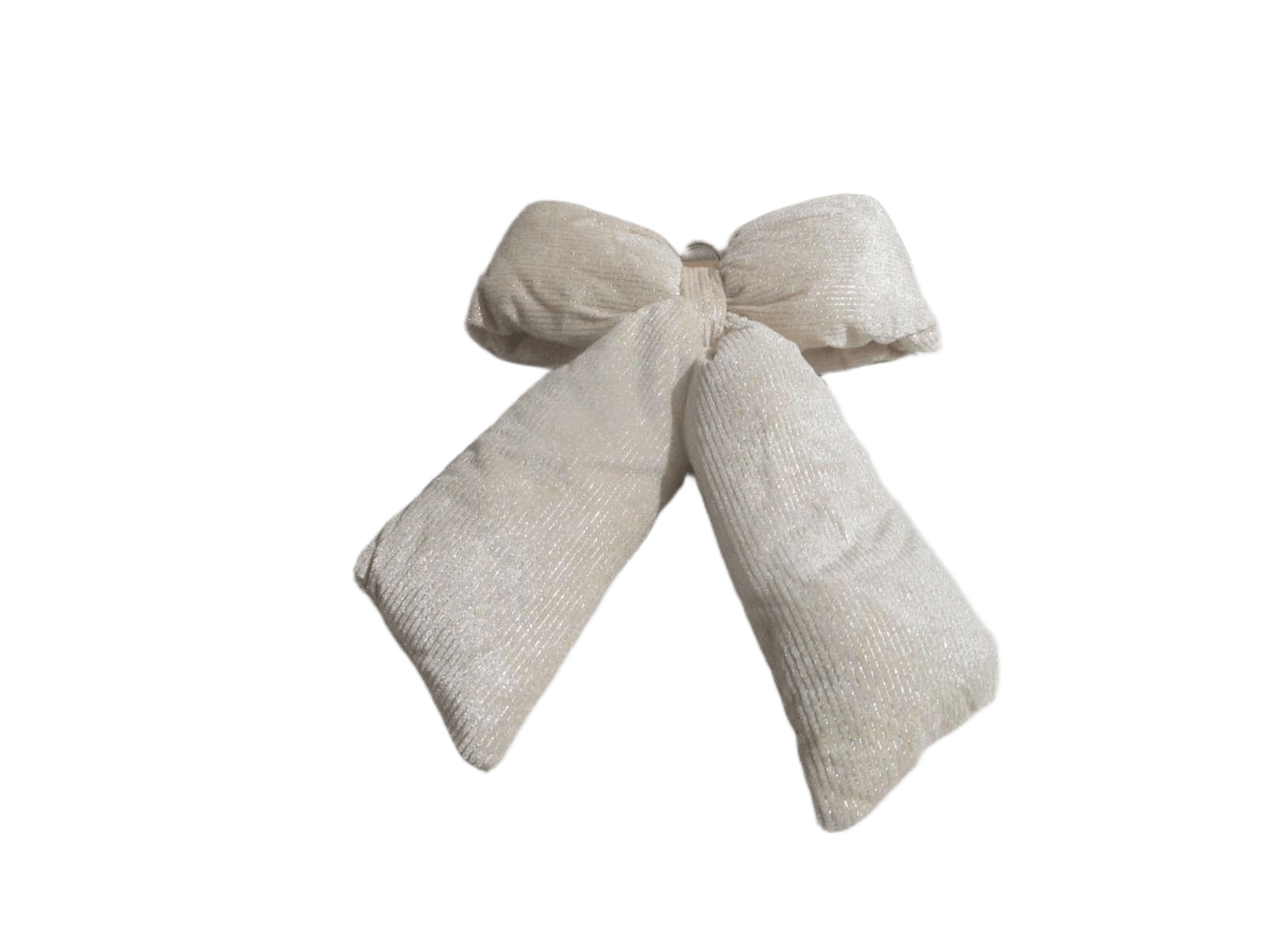 Bow Velvet 30x40cm Ivory