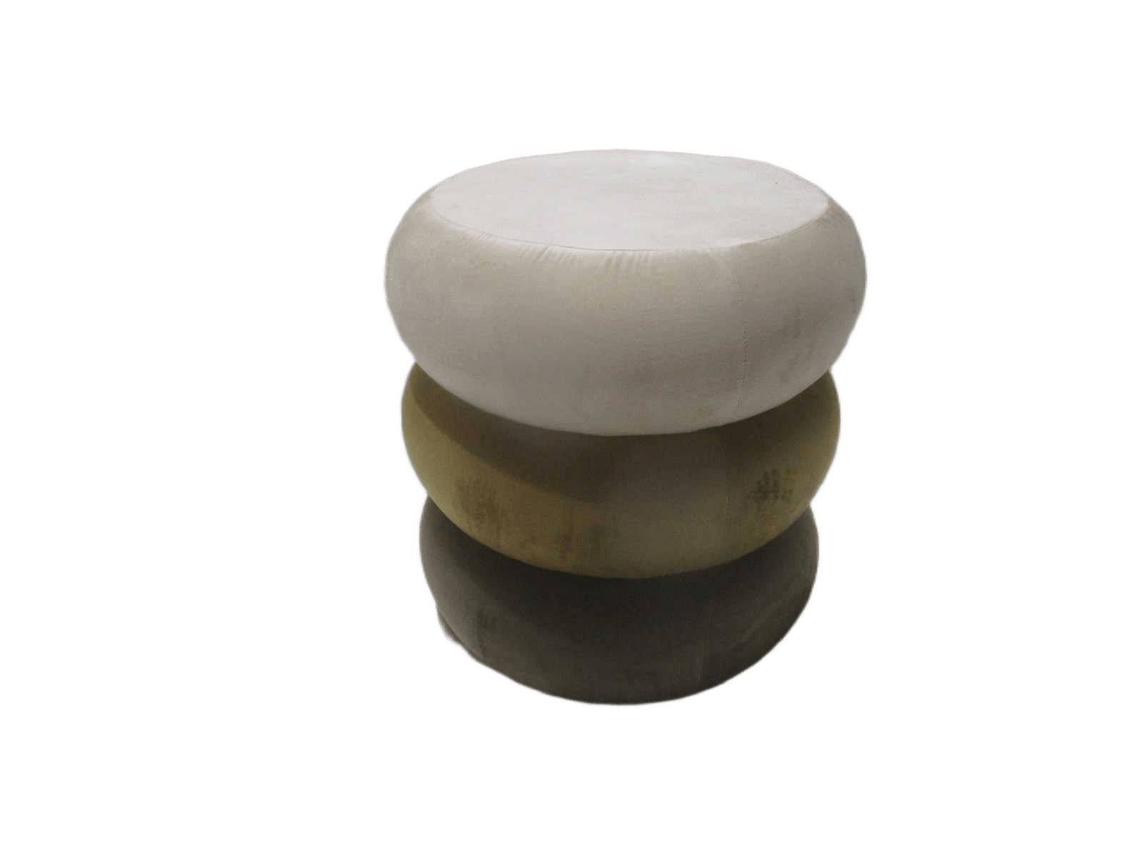 Stool, 3 Level, Velvet Top Ter-4 Beige; Middle Ter-6 Light Brown; Bottom Ter-8 Brownbeige/ Brown38*38*40