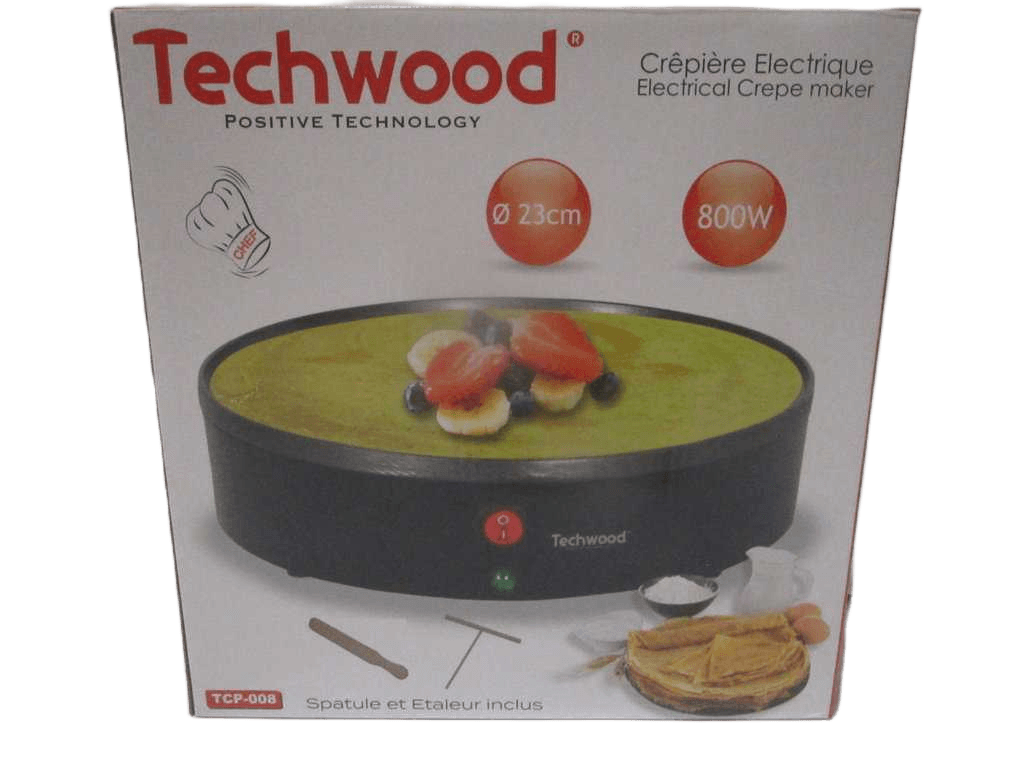 Crepe Maker Non-Stick Coating Diameter: 23 Cm On/Off Switch Spreader And Spatula Included Power: 800w