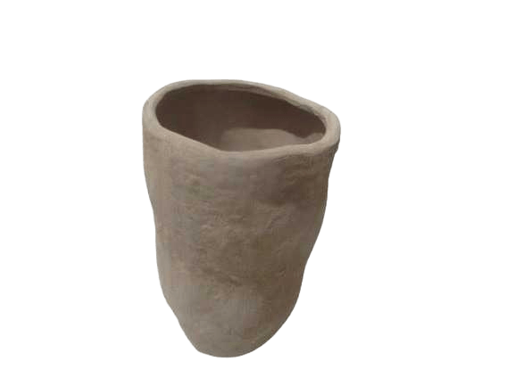 Vase Small Pottery Light Brown 21x21x35,5 Cm