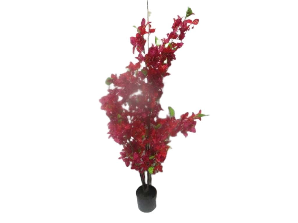 Artificial Tree,bougainvillea Poleyster Flower, Pu Stem 120cm Fuchsia+red 120cm