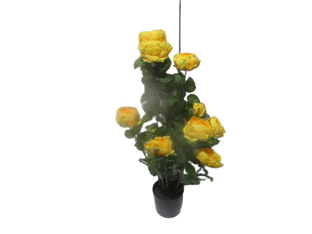 Artificial Tree,rose ,polyester, Plastic Stem 72cm Yellow