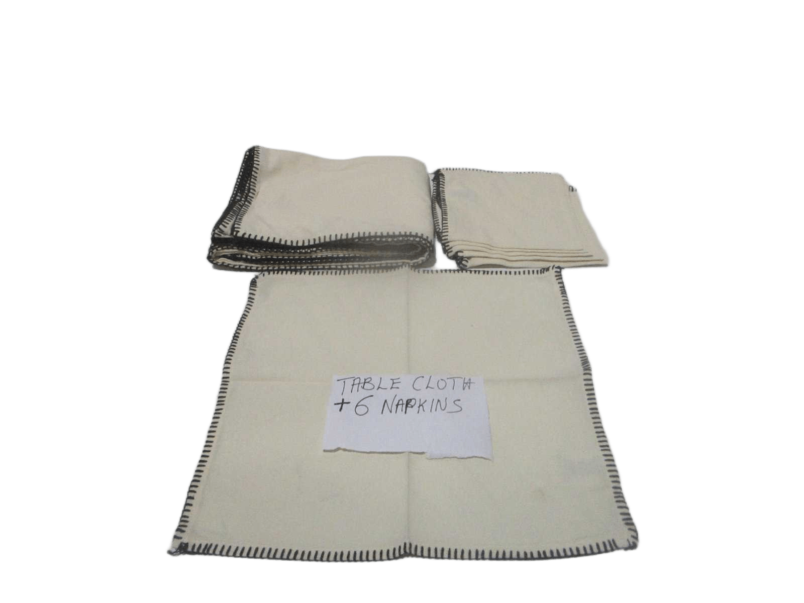 Table Cloth W 6 Napkin 40x40 100% Cotton 160 Gsm With Bordure Blanket Ribbon Insert Card And Polybag 250x150 Cr
