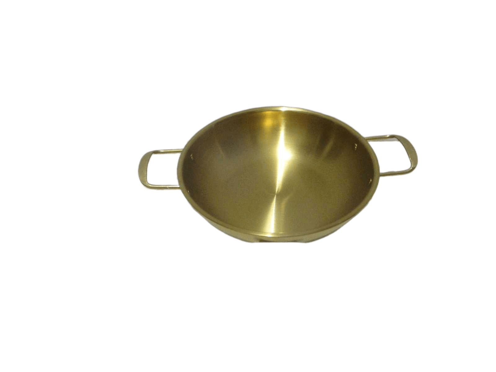 Round Pan 2 Ears Handle 201 Inox Chrome Hangding Tag+opp Bag Gold Dia 24cm*7