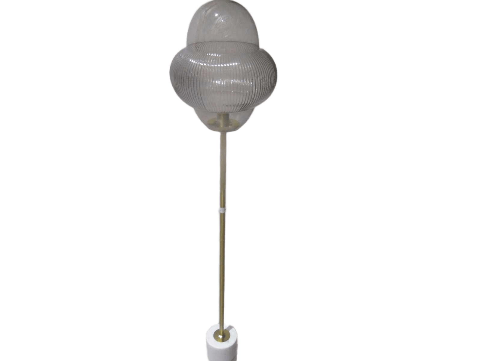 Floor Lamp With Bulb St64 Smoky+gold Metal+white Marble Glass+metal+marble D35*h160