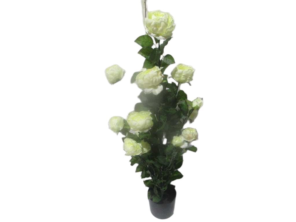 Artificial Tree,rose ,polyester, Plastic Stem 100cm White