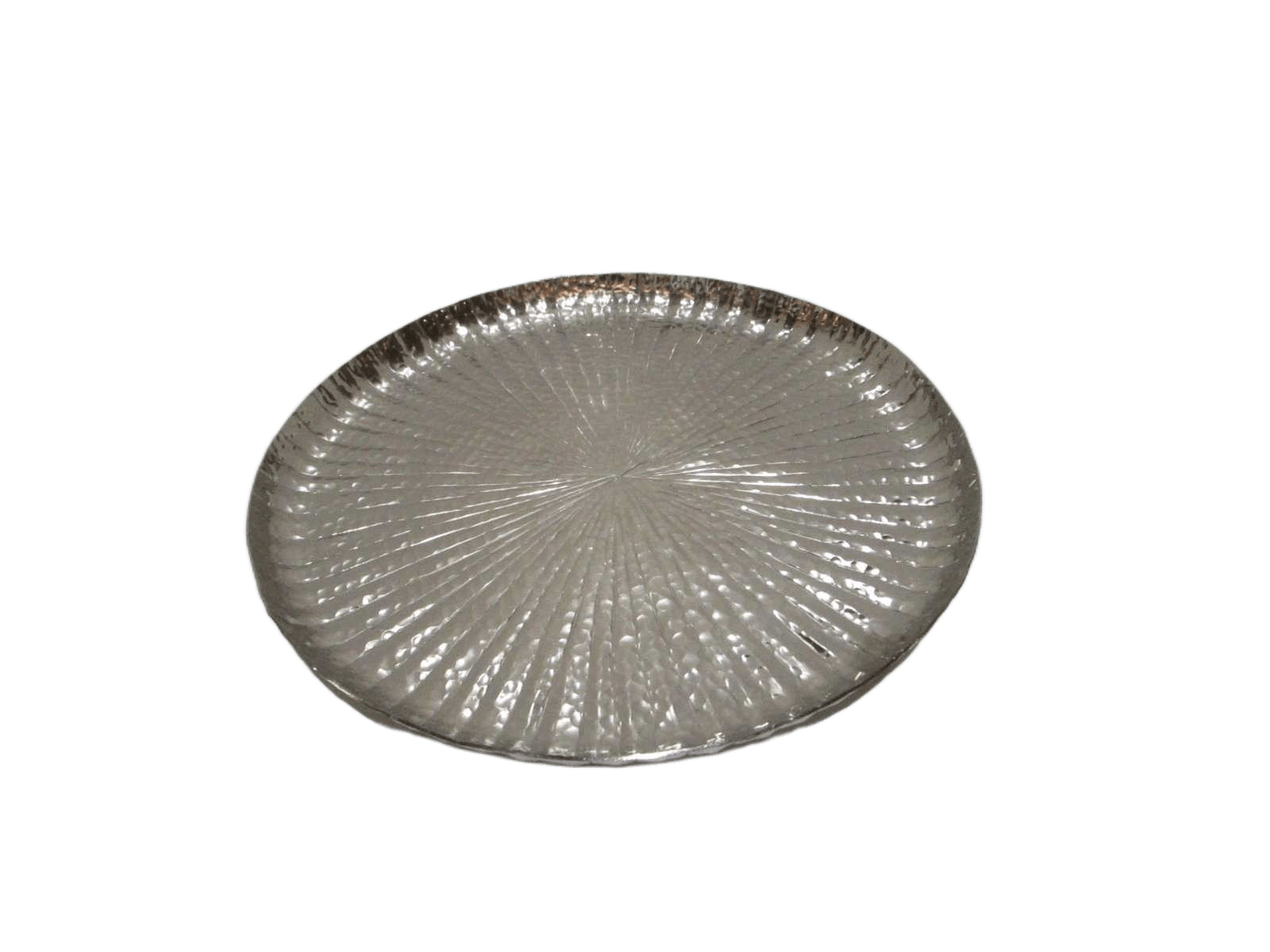 Small Round Plate Alu Sparkle Ribs Effect Ass 2 Colors 1250 38x1 Cm Bright 1cl=