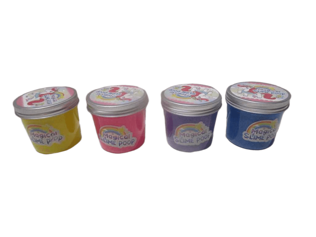 Glitter Magical Slime Poop Unicorn 12pcs In One Display 4 Color Ass 7x6.5 180g