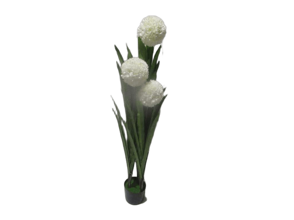 Artificial Plant 1.2m With Flower Pot 3pole 44 Leaves 3 Flower Packing:opp Bag 1.2m
