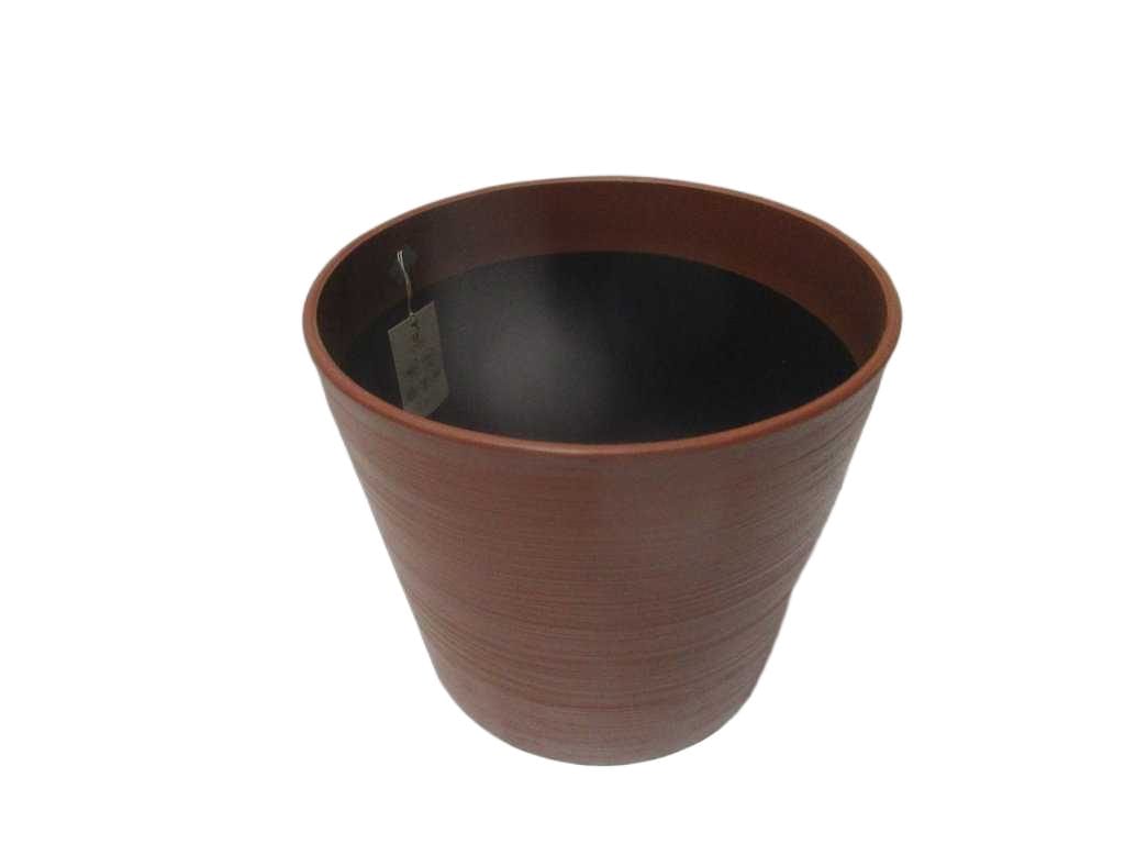 Flower Pot Banyan Pp With Hole+plug 1712g 100% Recyclable Brick Red Dia40xh35