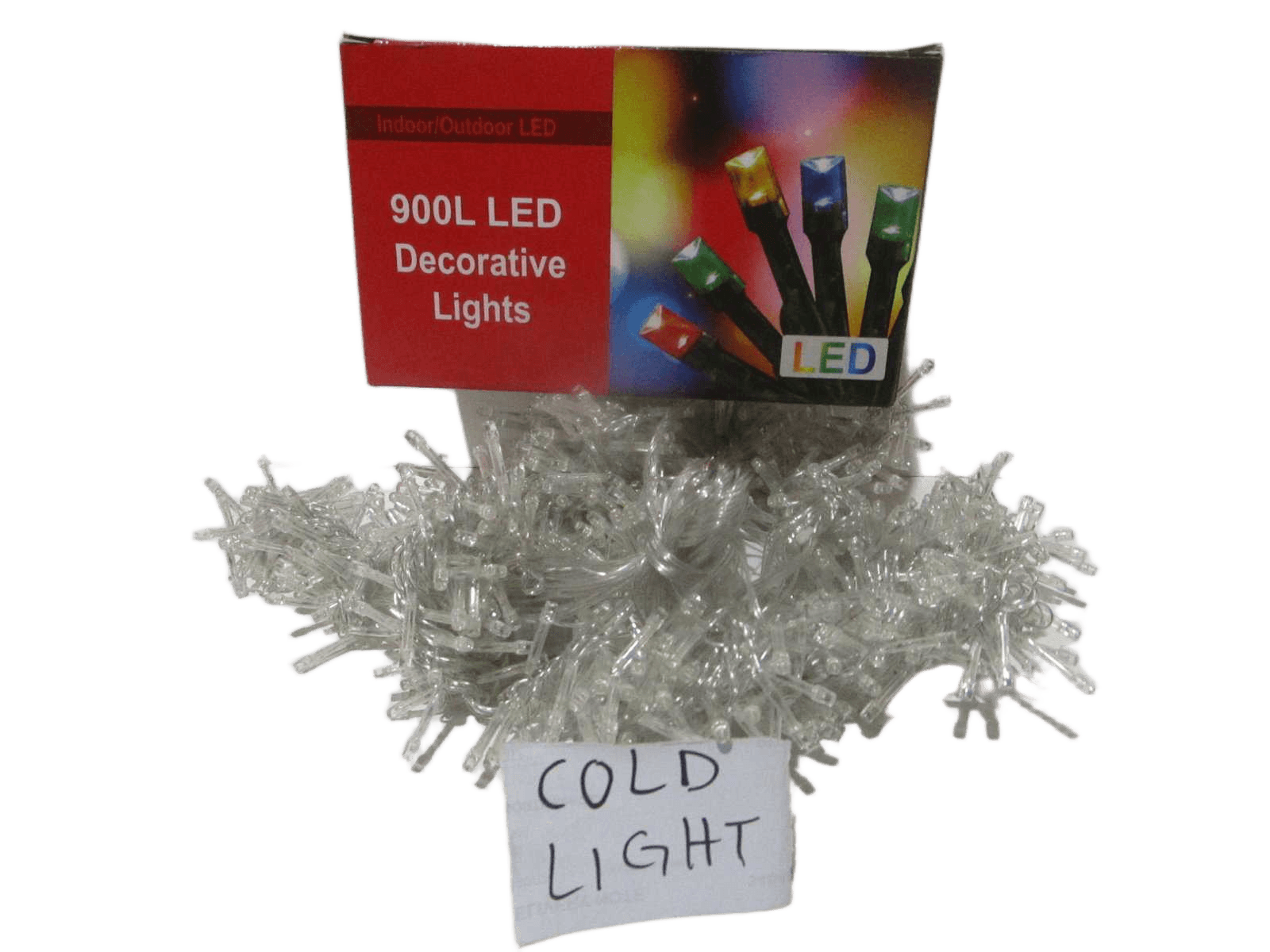 Led Curtain Light, 900 Led, 12 Lines, Distance 3.5cm, 8 Function, 220v, 54w, Transparent Wire, Color Box 6000k Cold Light 300*250cm