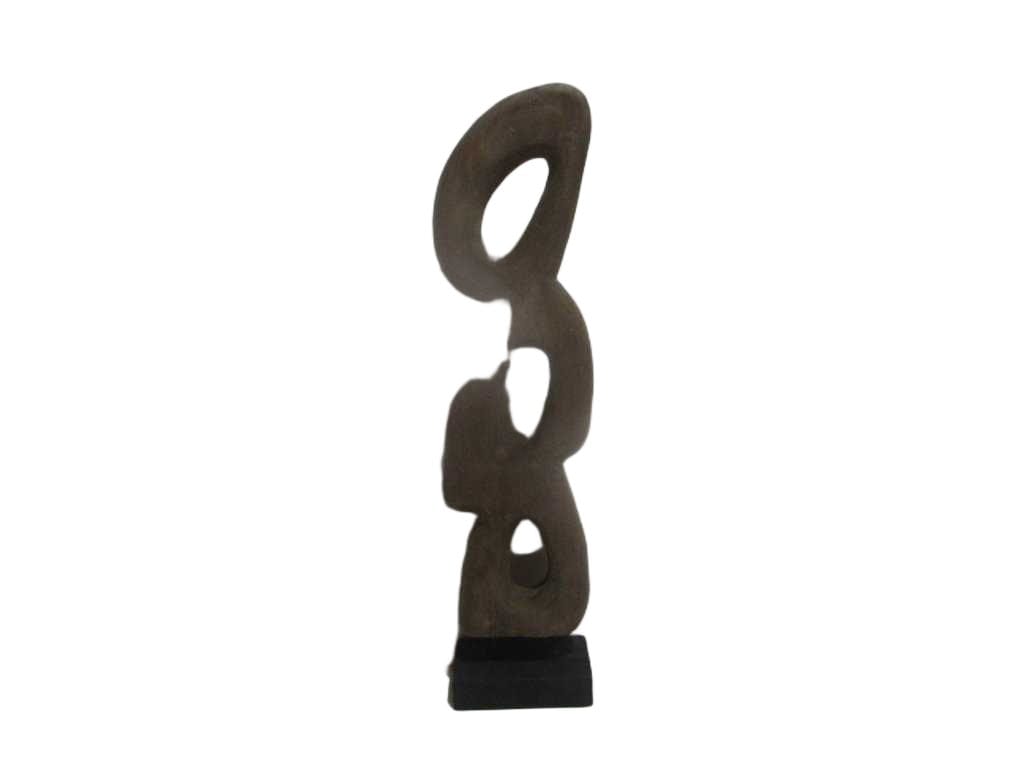 Deco Wooden Black Base Bubble Wrap Packing Walnut 17x9x69