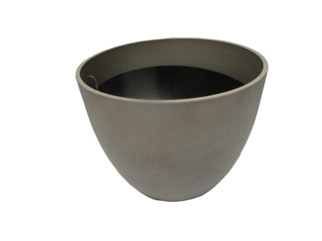 Flower Pot Balas Pp With Hole+plug 790g 100% Recyclable Taupe Dia31x27