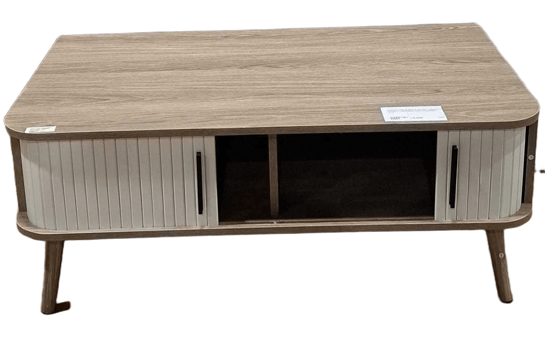 Coffee Table White Front + Wood X95054 K 100x55x40