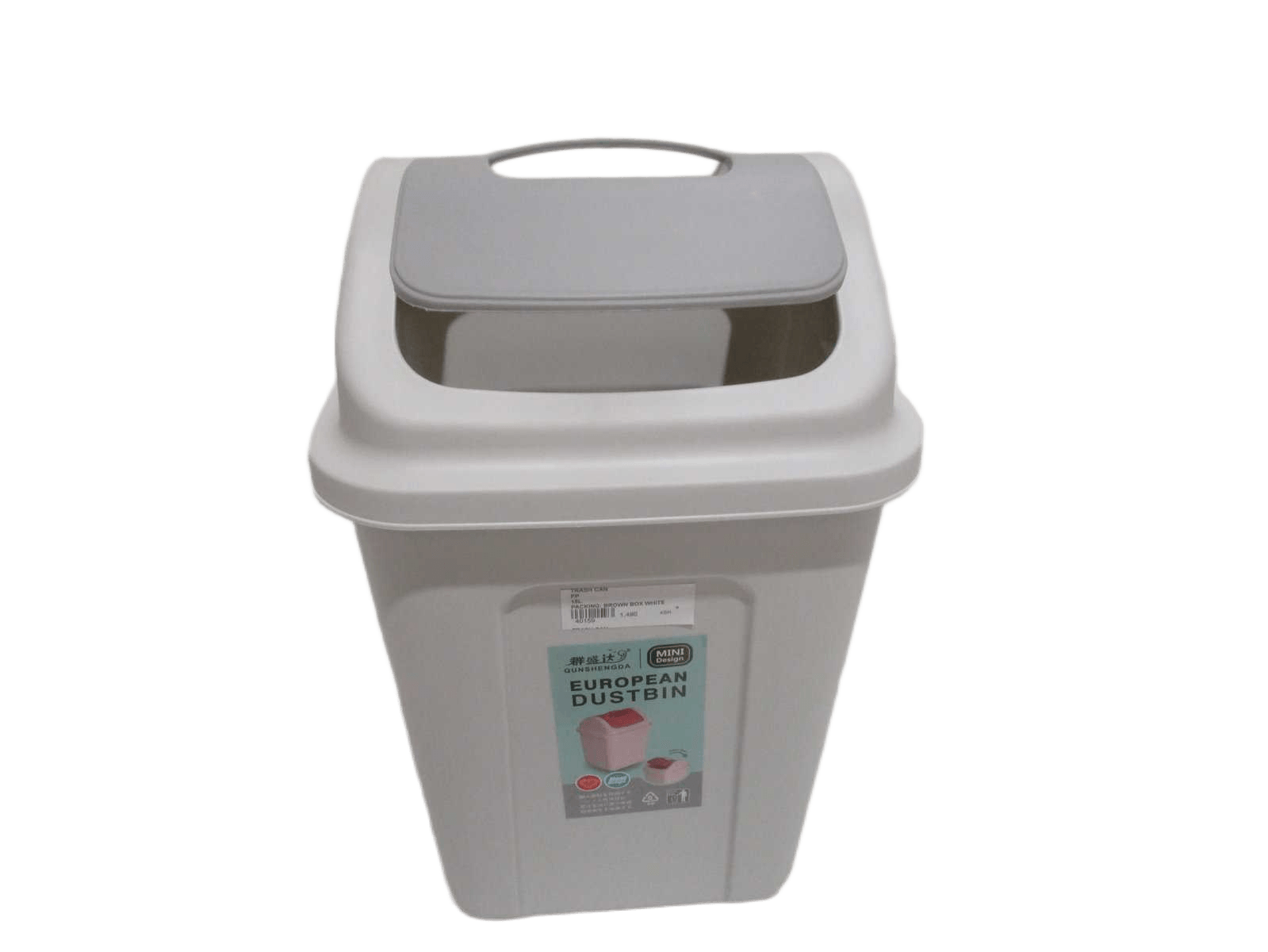Dustbin Pp 15l White 23*23*36 1cl=