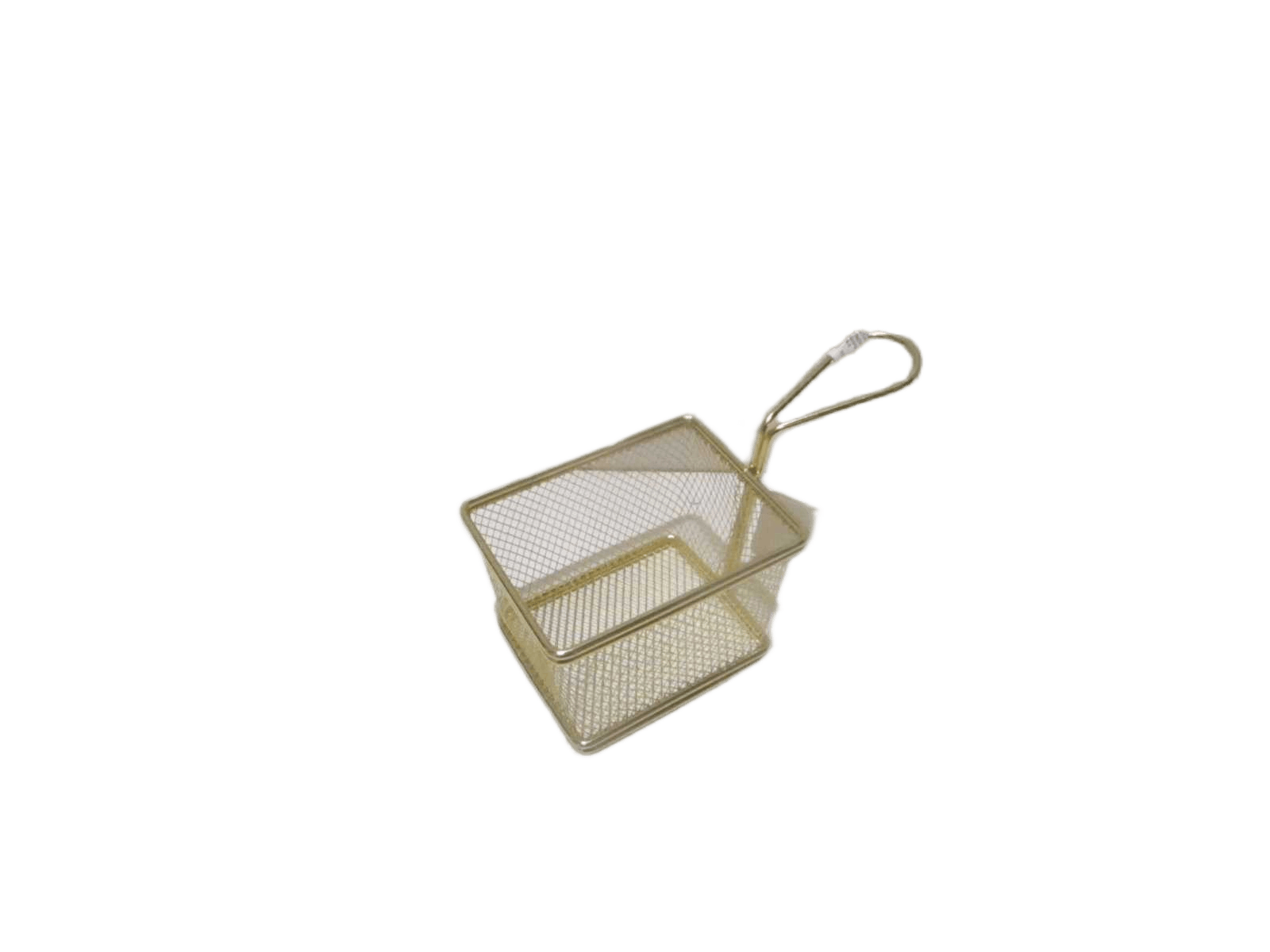 Fry Basket With Handle 304 Inox Wet 201 Inox Frame Chrome Hanging Tag+opp Bag Gold 12.5*10*8.5