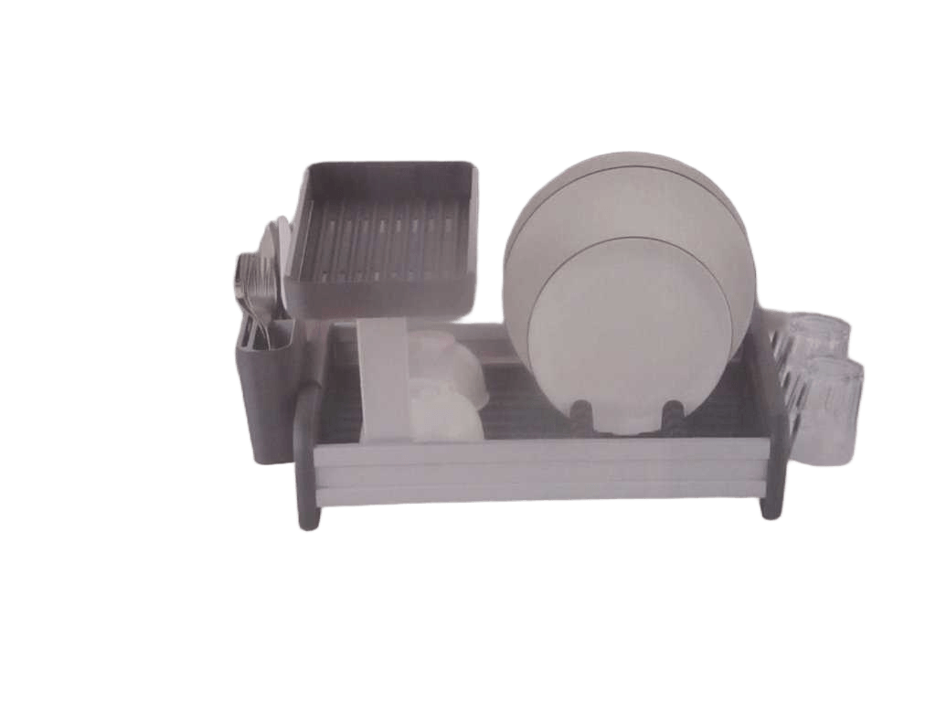 Dish Rack Two Layers Alu+pp Packing Color Box Grey 47*34*25.5cm
