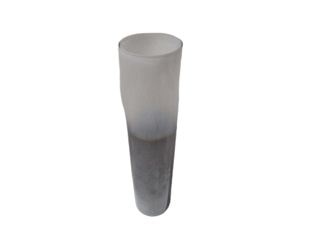 Vase Glass White/Smoke Gradient White And Smoke 18*80