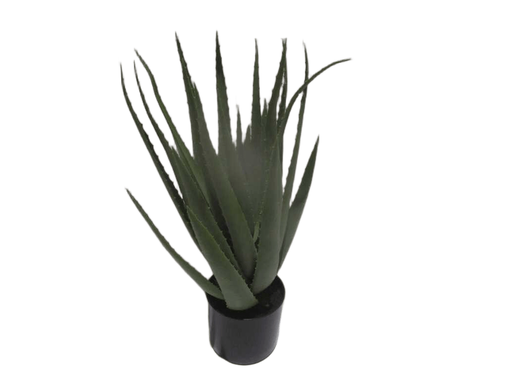Artificial Flower 70cm Aloe X 24 Lvs In Plastic Pot(Pot Size:7") 85*36*19cm