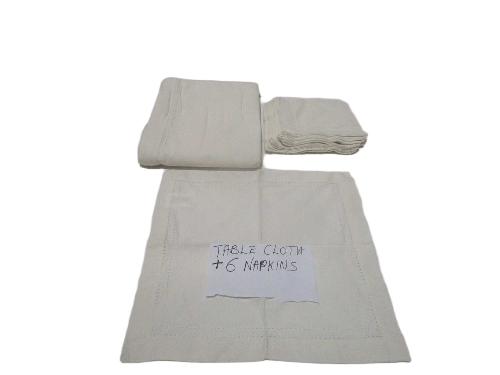 Table Cloth W 6 Napkin 100% Cotton 160 Gsm With Ribbon Insert Card And Polybag 250x150 Cr