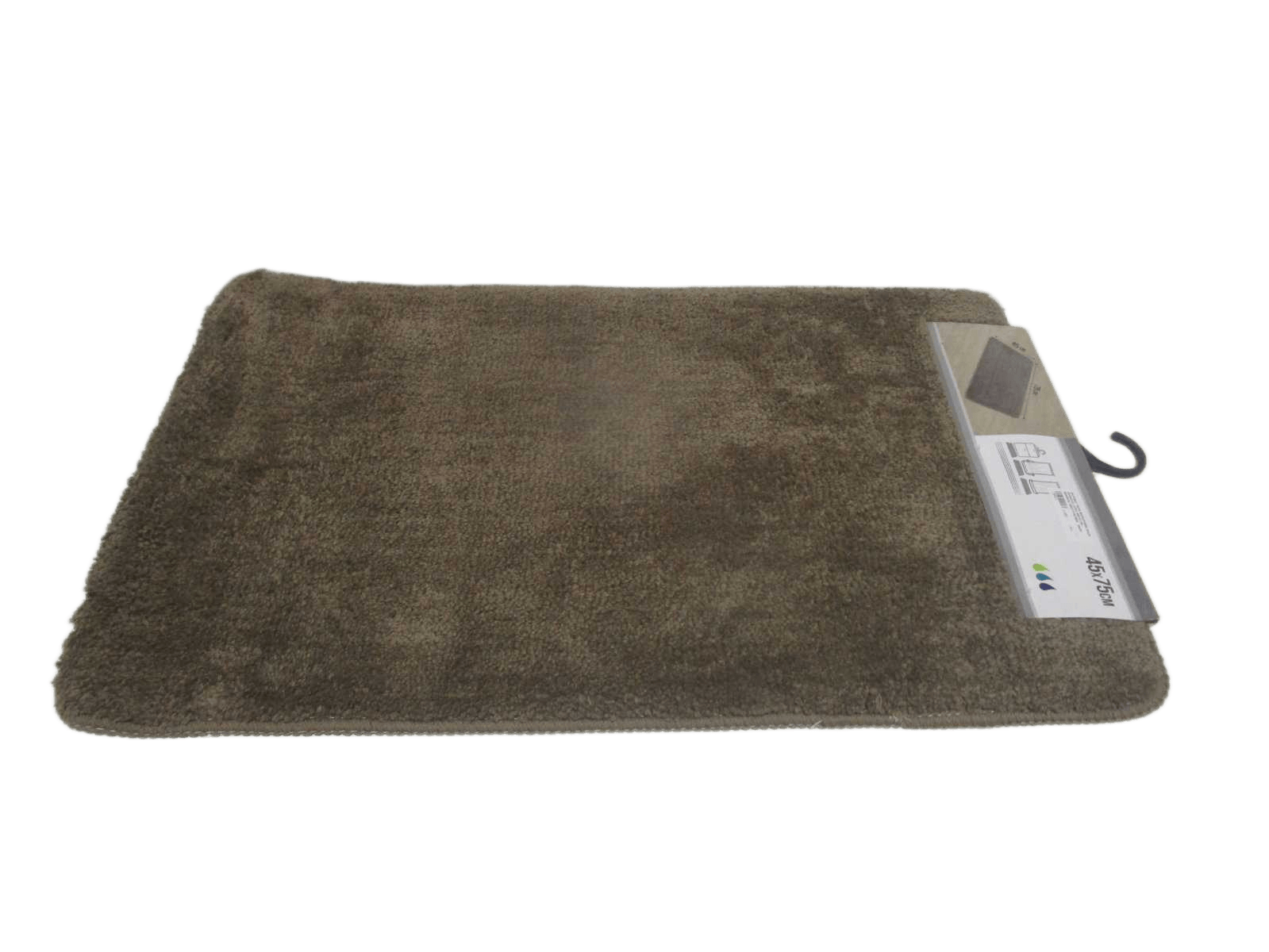 Bathmat Tapis Microfibre Doux Dessous Latex 45x75 Cm - Marron