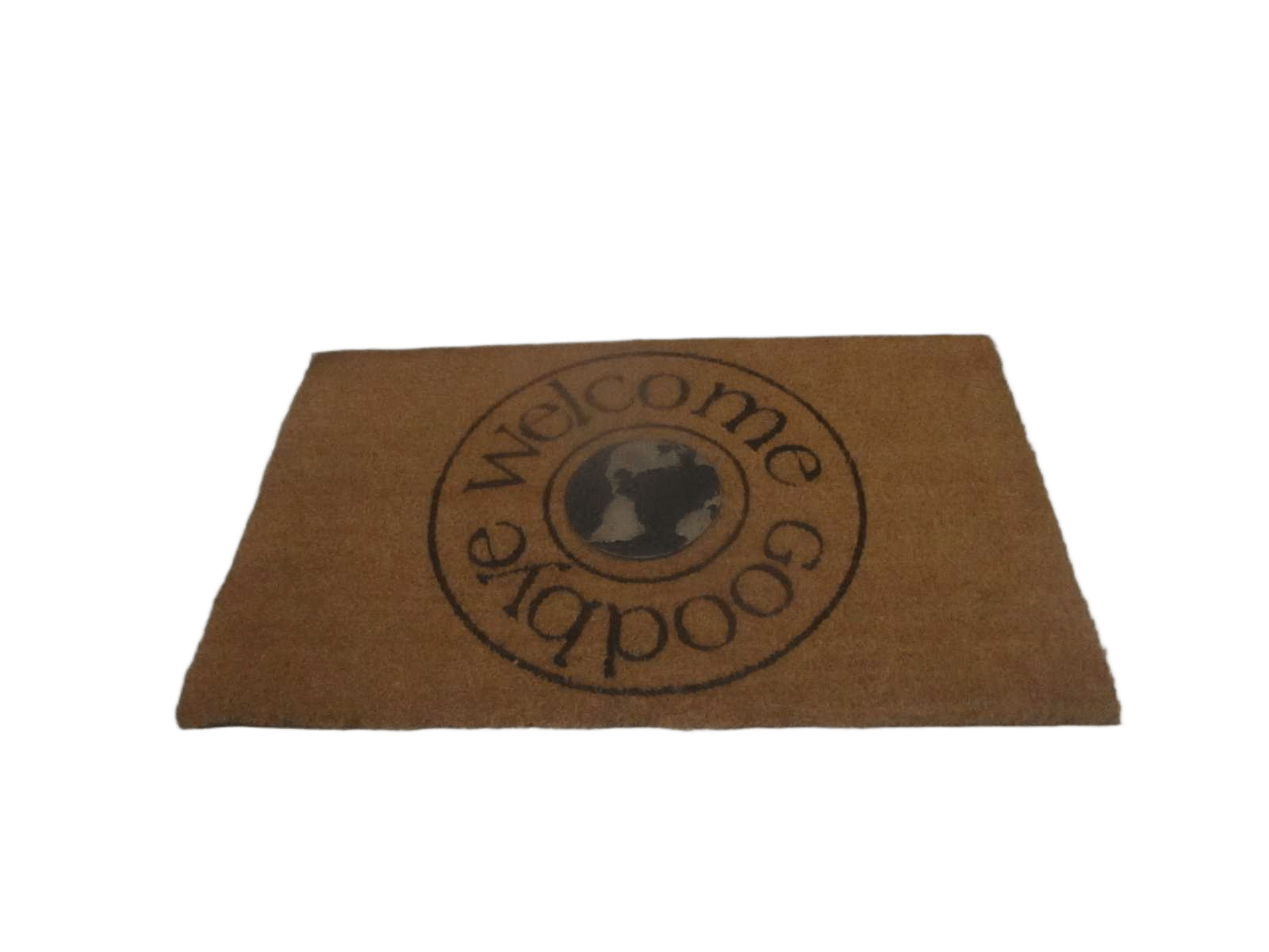 Natural Printed Coir Mat With Rubber Inlay + Pvc Backing - Weight 5800gsm - Thickness 1,5 Cm 1cl=
