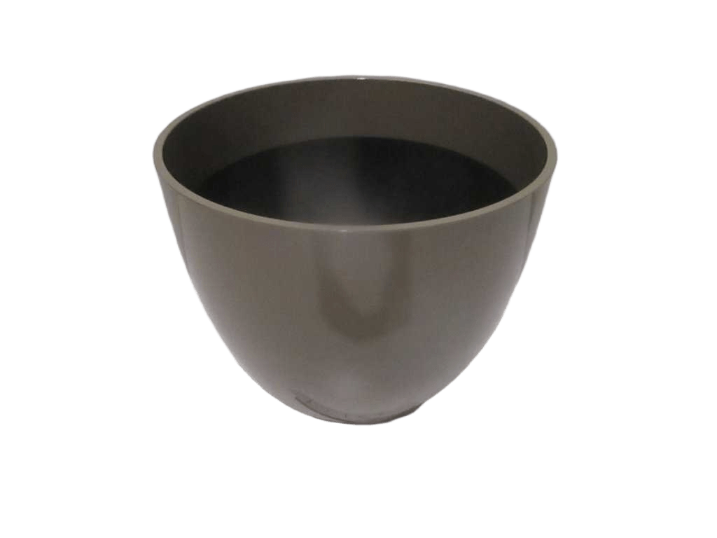 Flower Pot Balas Pp With Hole+plug 1060g 100% Recyclable Taupe Dia37xh33