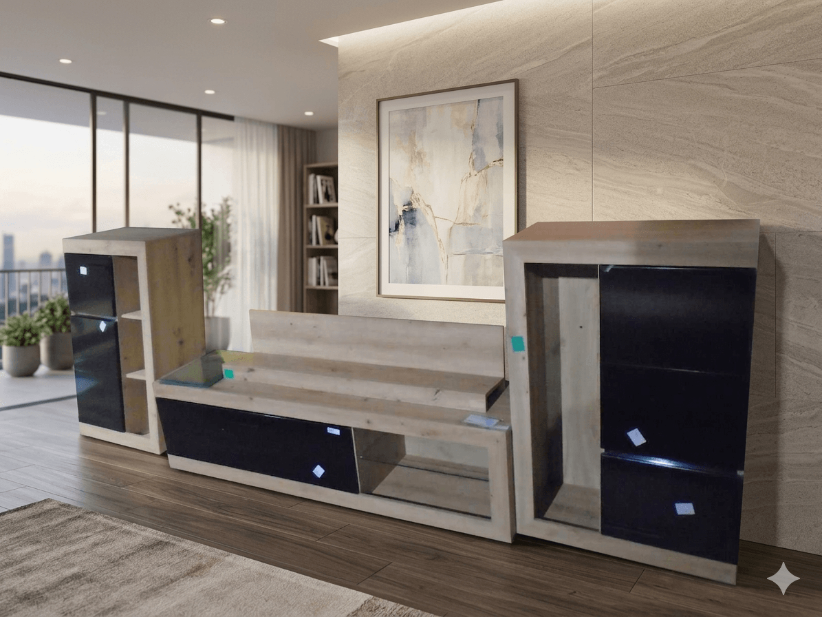 Wall Unit Melamine Faced Chipboard 16mm (Led Light Included)