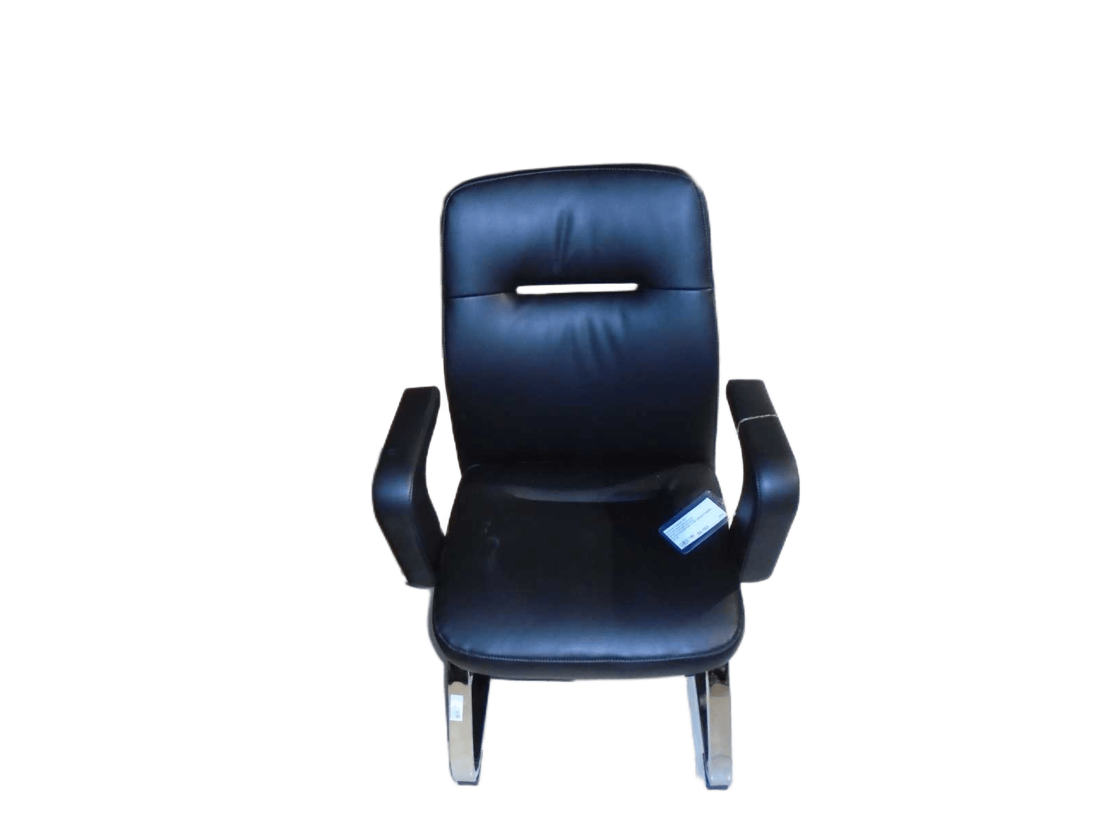 Visitor Chair, Pu Armres With Ash Veneer Iron Chrome Black Al503-3064w*64d*105h