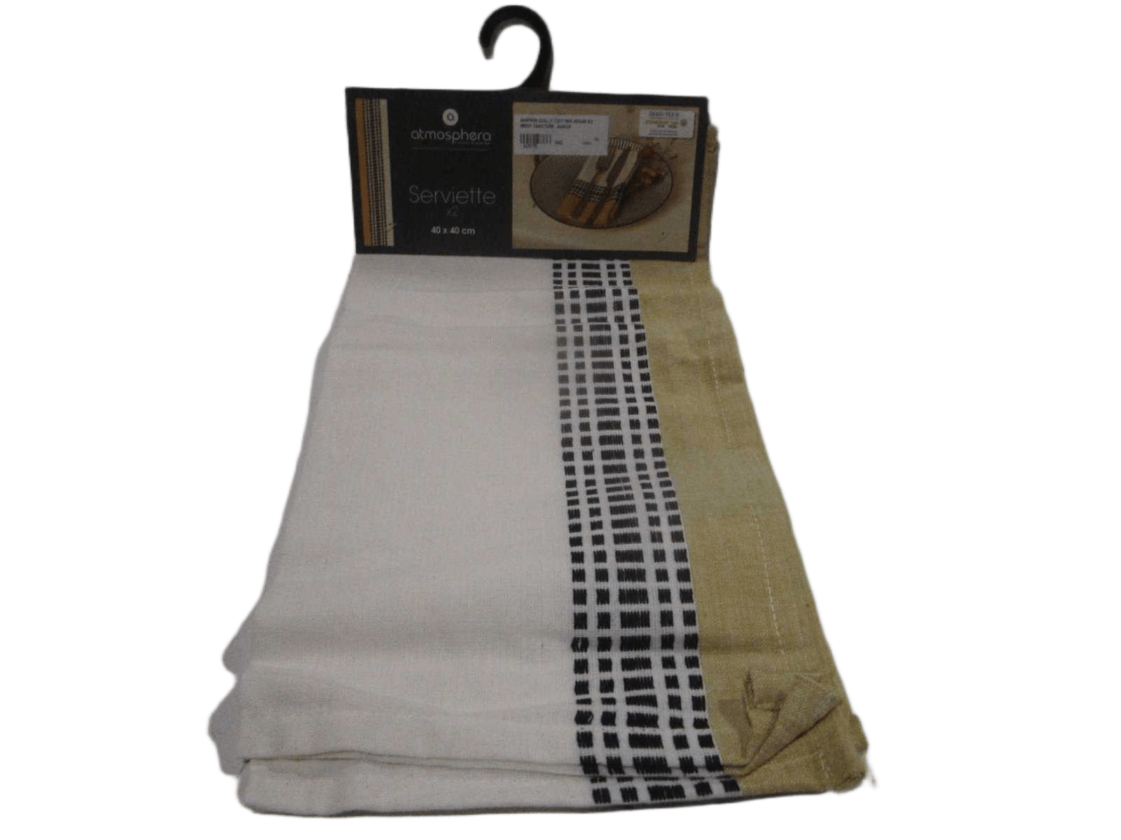 Napkin Dolly Cot Wh 40x40 X2