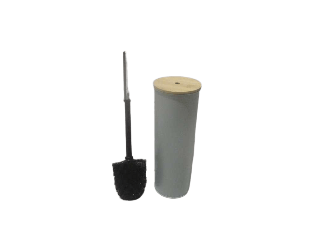 Brush Toilet Metal With Bamboo Lid - Vert Eucalyptus
