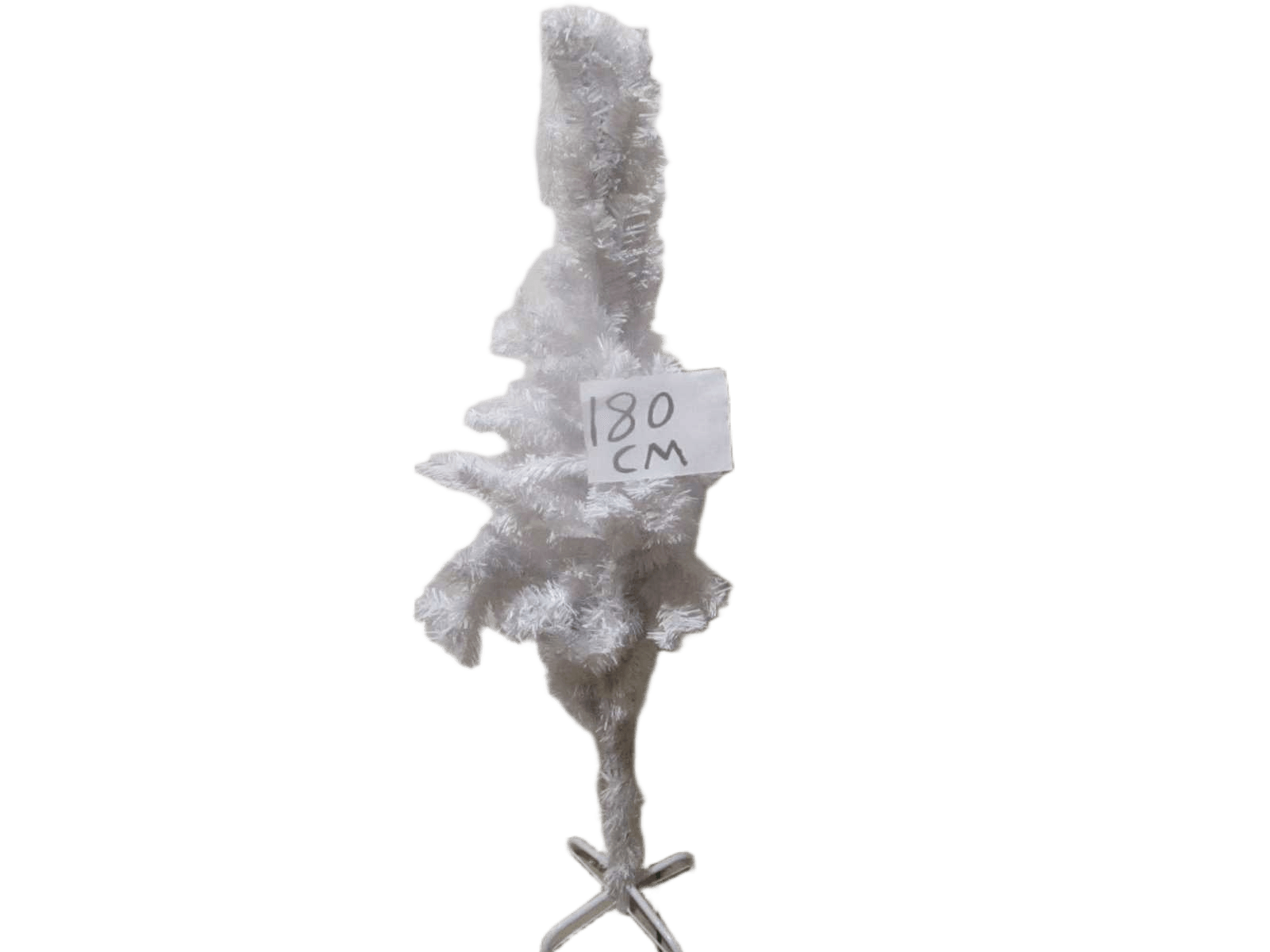 Christmas Tree-400 Leaves Pvc Metal White Leg Brown Box White 180cm