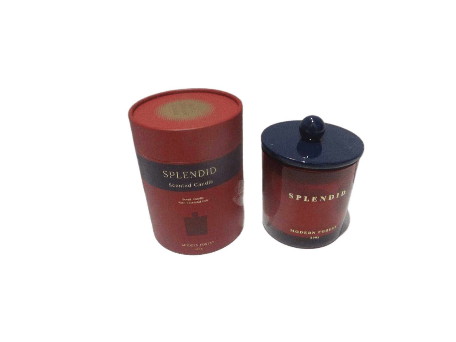 Candle Glass Bottle ,plastic Cover Gift Box Moq:1200pcs Teracota Dark Blue Cover 400g