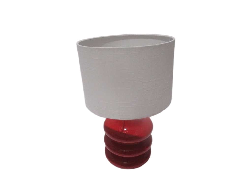 Table Lamp Ceramic With Linen Shade Base: 17*17*21,5cm Sh:26*26*18 Cm H: 41,5cm
