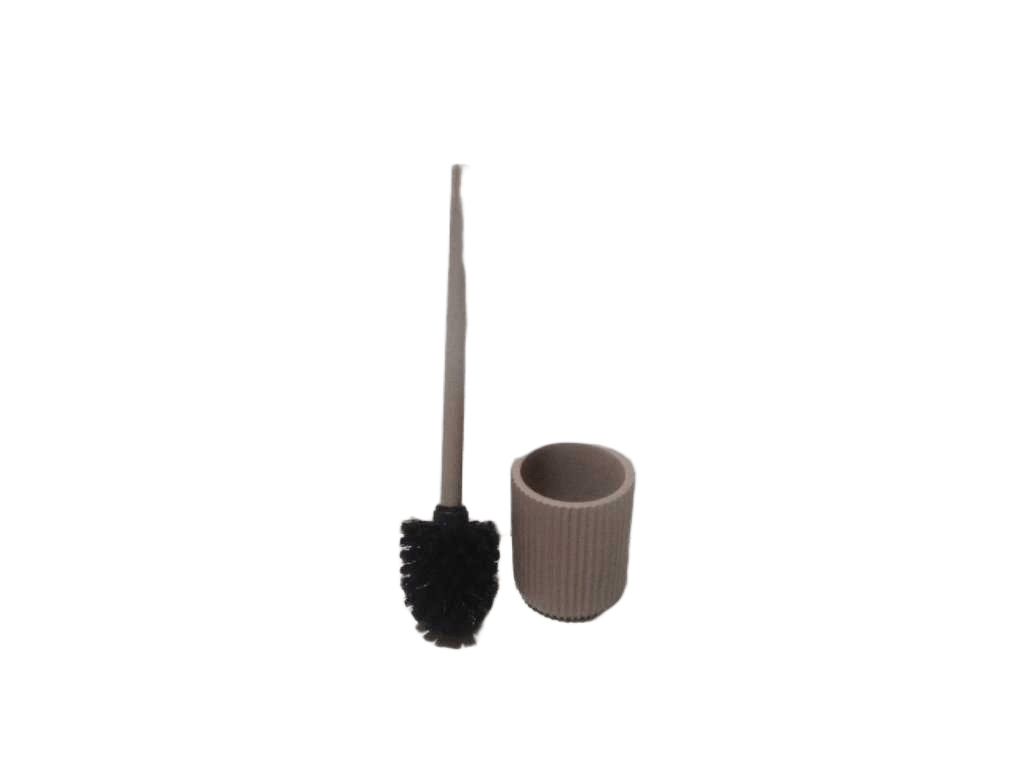Brush Toilet Wc Polyresine Striee - Cappuccino