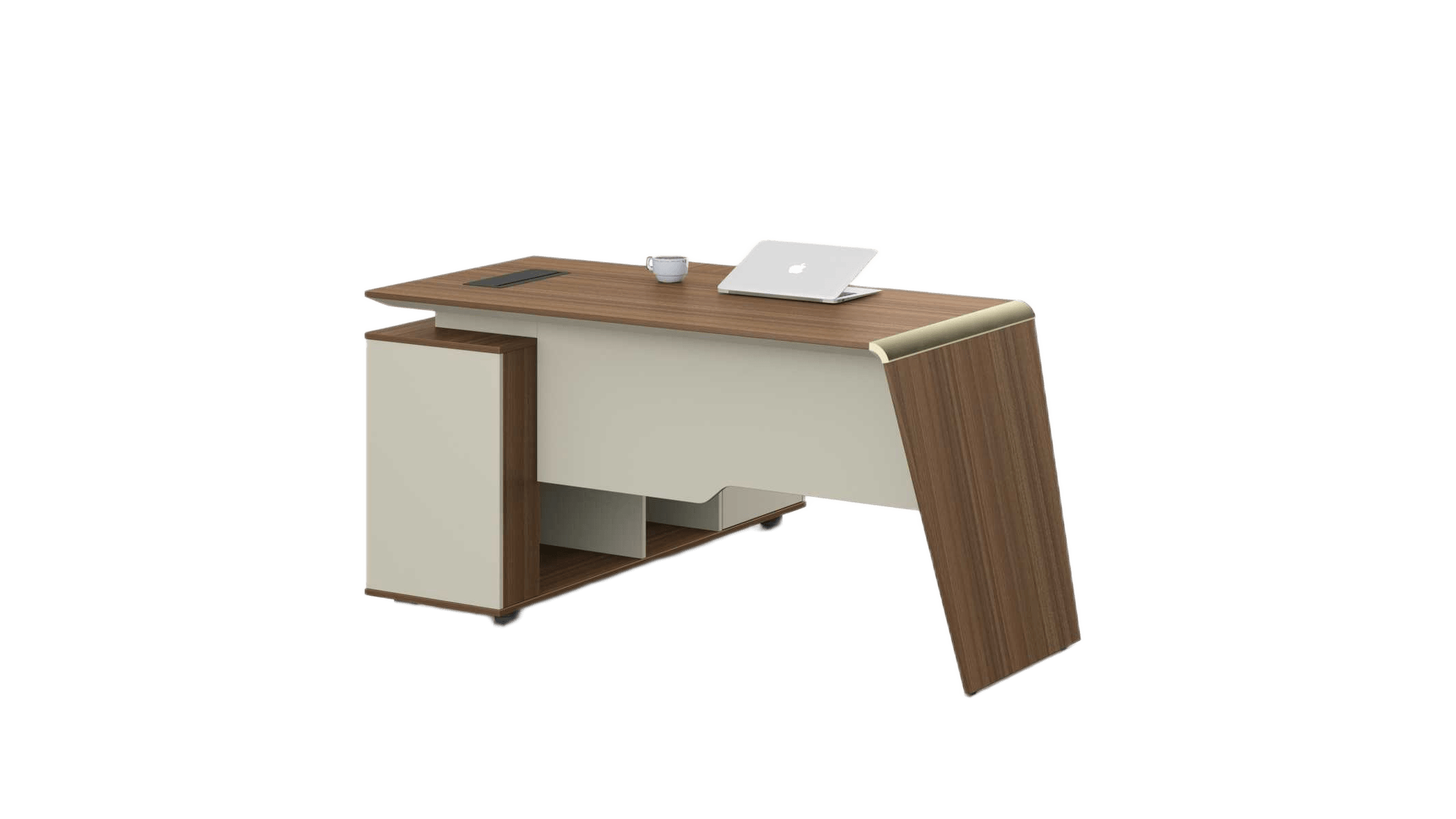 Executive Desk Da05 Australian Oak Db03 Ash Gray Melamine 1600*1400*760 Table Top: 1400w*700d