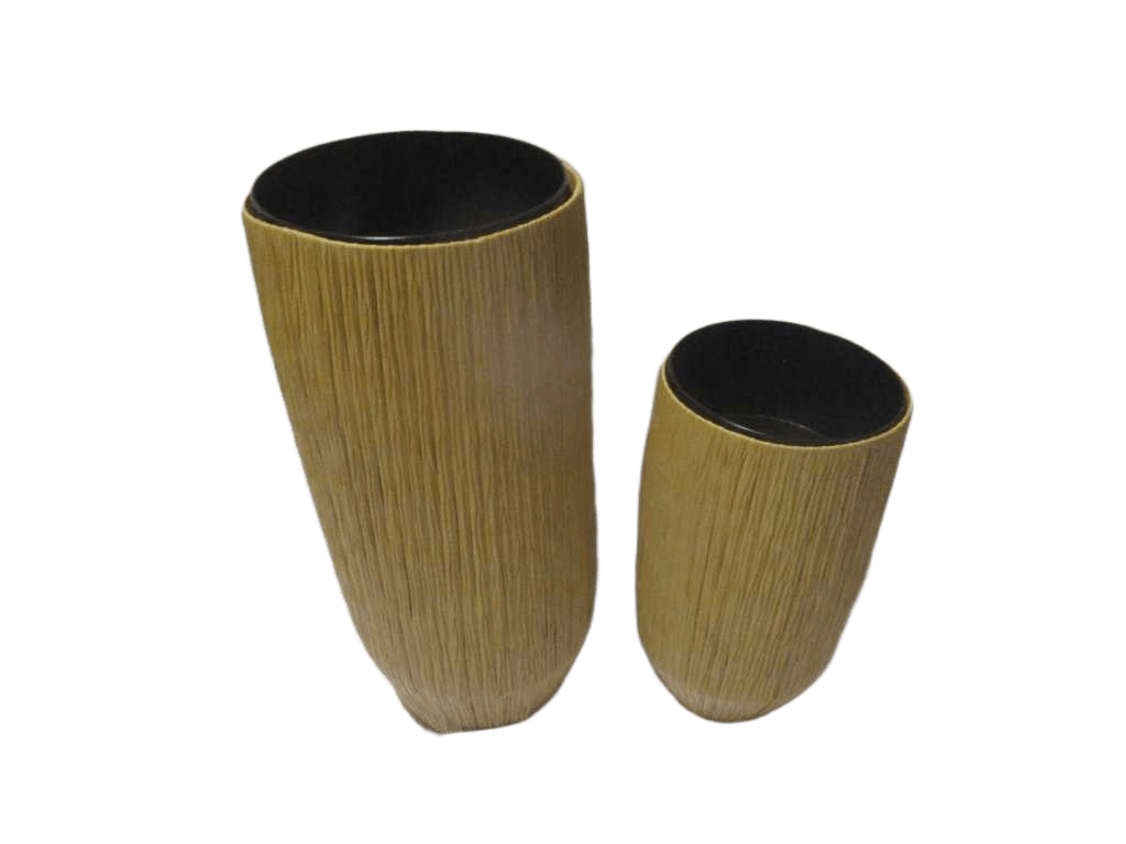 Pot Set Of 2 Plastic Box Natural 37*80 31*57