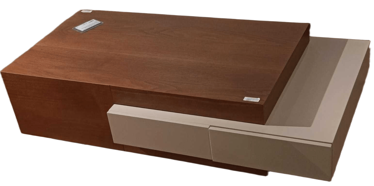 Coffee Table Mdf+wood Veneer, Metal Legs American Walnut+khaki 1300x700x380