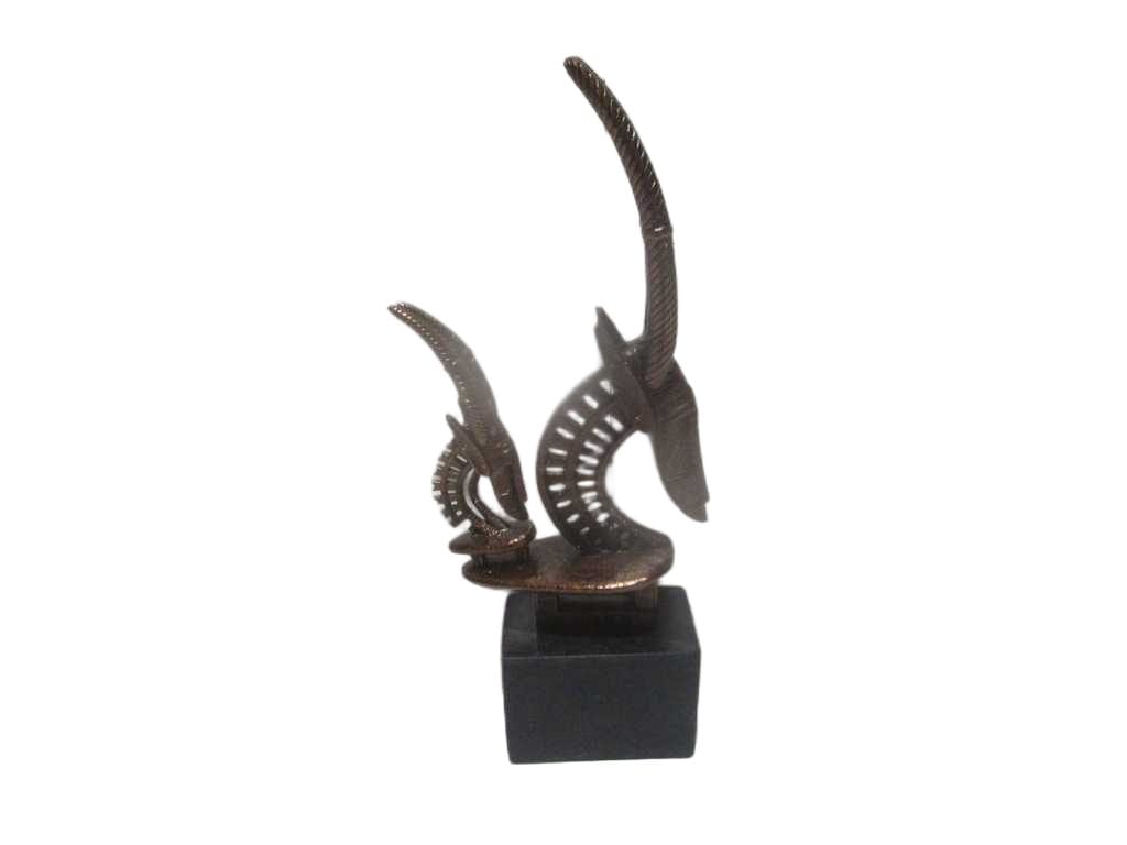 Statue Animal In Alluminium With Marble Base - 10 Cm