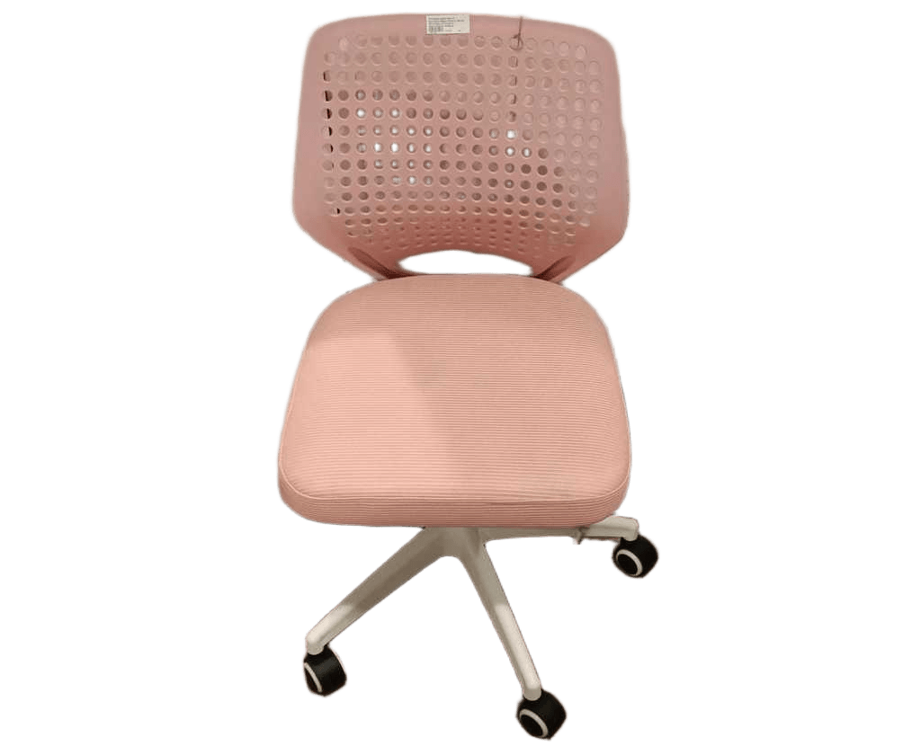 Children Chair Pink Pp Backrest+mesh Foam Plywood Seat+gas Lift+plastic Base+plastic Wheels