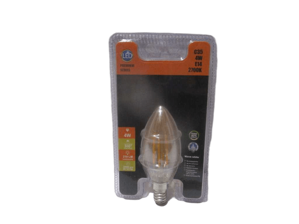 Deco Light 4w 220v 2700k E14 Packing Color Box Transparent Yellow Dia:3.5*10cm