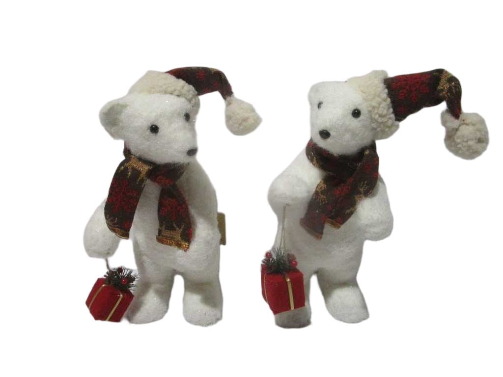 Bear Standing 38cm 2ass White