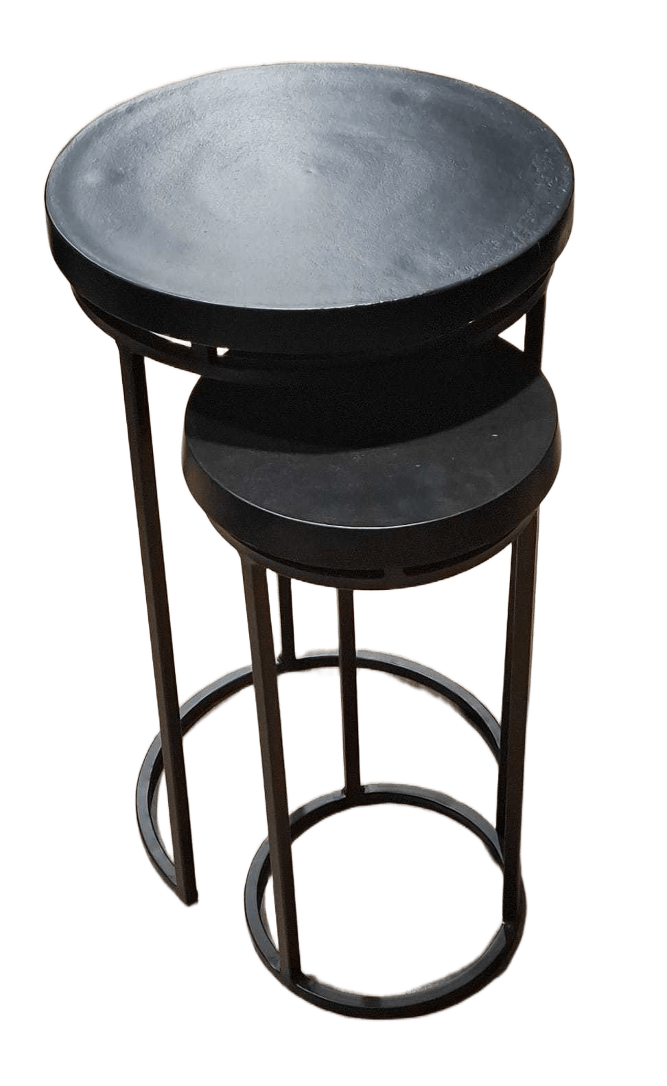 End Table Set Of 2 Big And Small Table All In Black