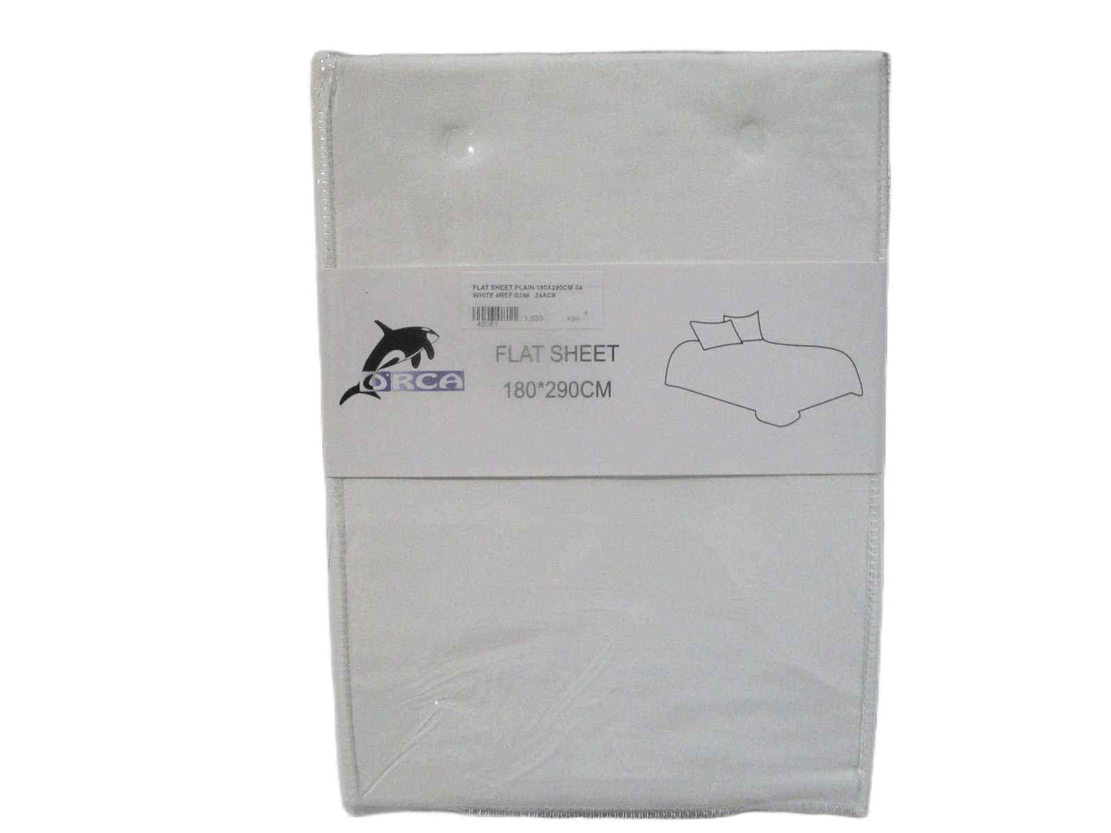 Flat Sheet Plain 180x290cm 54 White