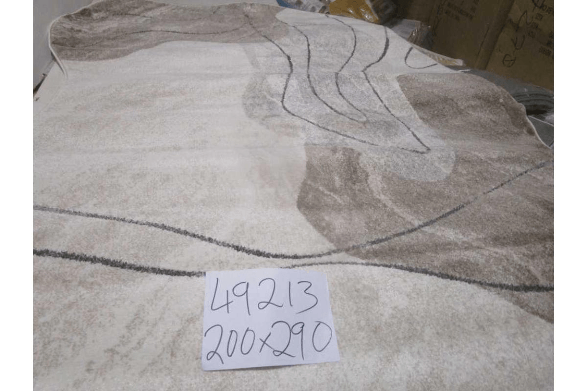 Carpet 200x290 Rio Soft Yarn Headset With Shrink Polyester 2,200 Grm / Sqm 224,000 Pnt/Sqm 12mm Pile Height Free Shape Hjb56 Mink/Cream