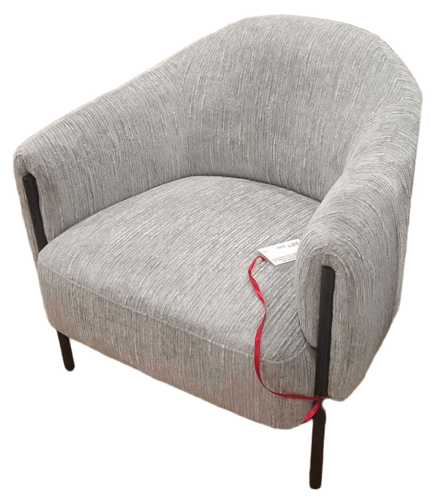Armchair Fabric Silver Grey Metal Legs Kd Black 85x79x80 Cat3 G0404000