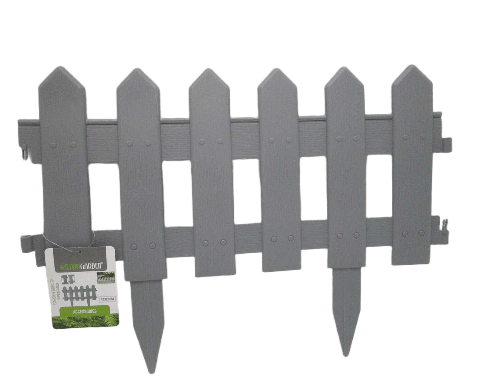 Garden Fence 40x20cm Grey